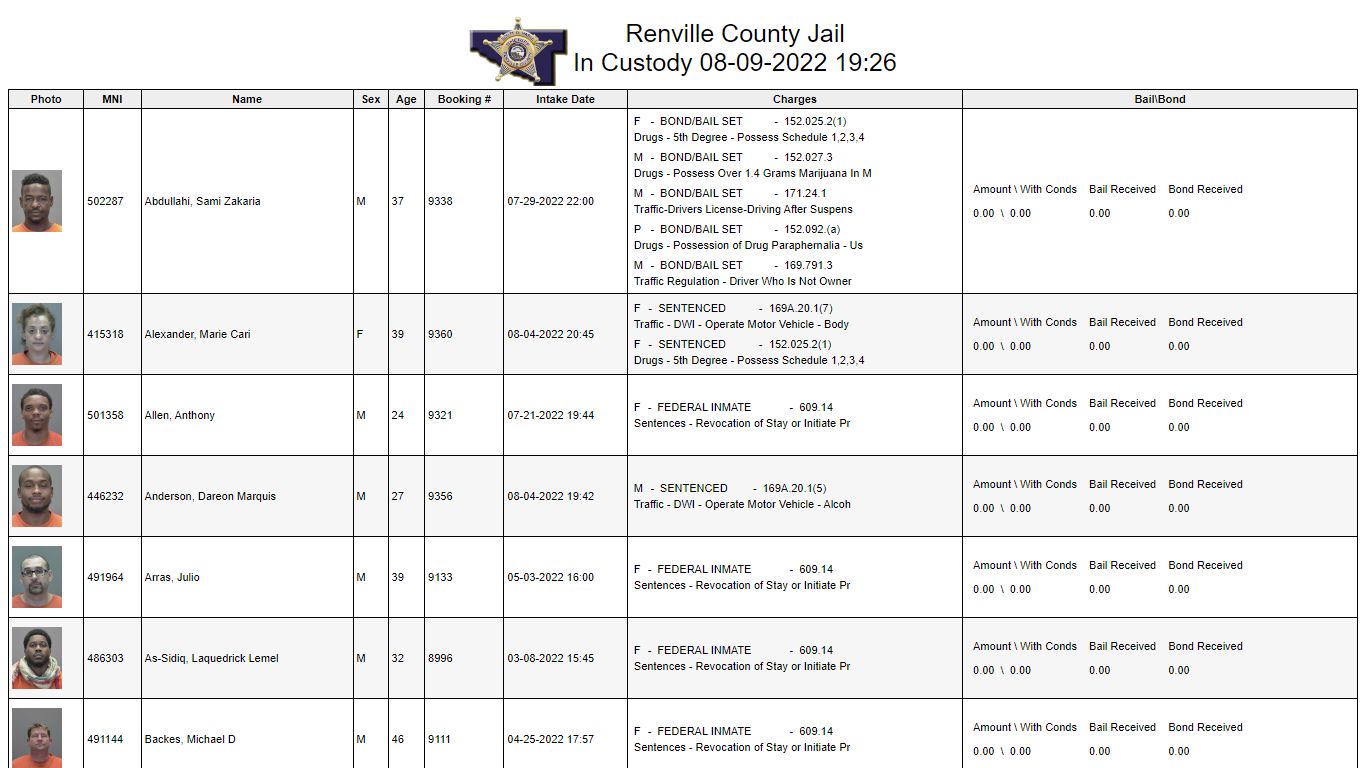 Custody - Renville County, Minnesota