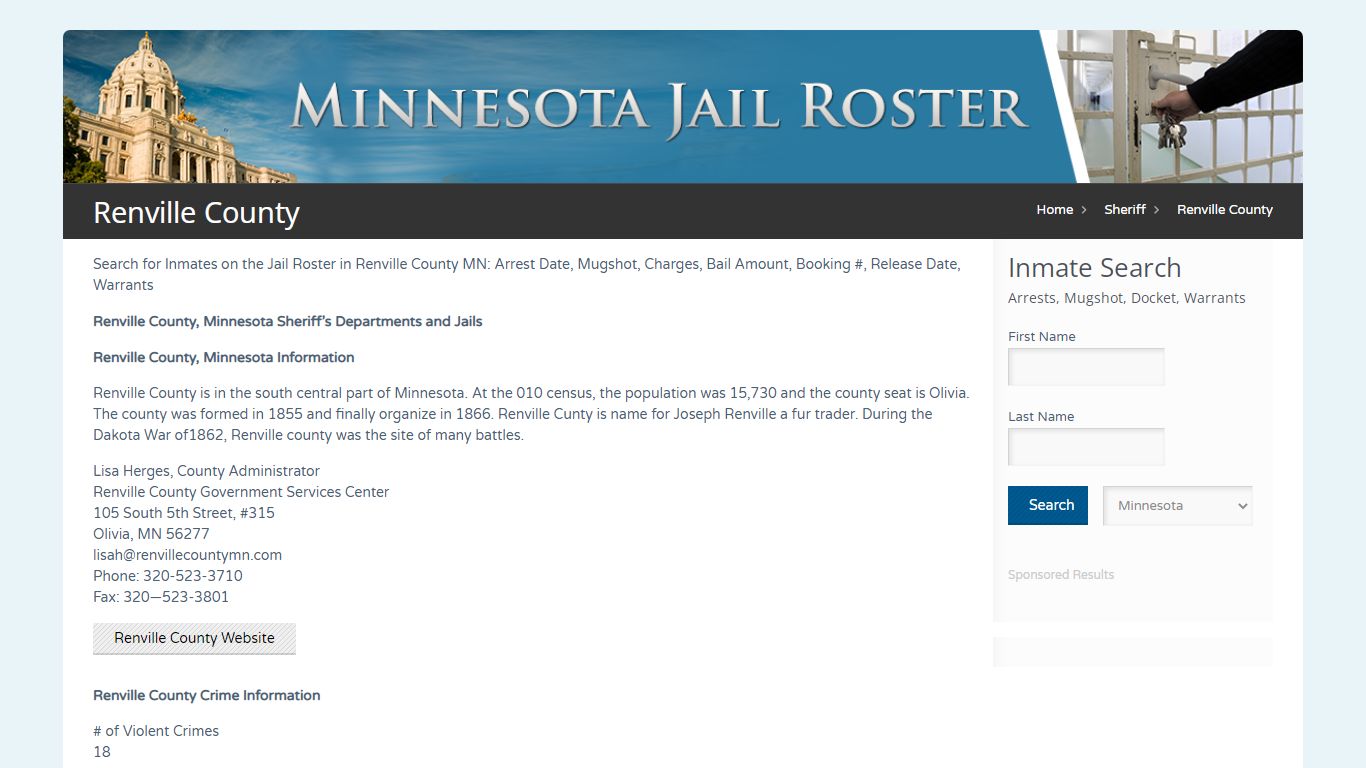 Renville County | Jail Roster Search